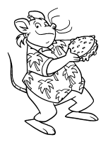 A coloring page of geronimo stilton